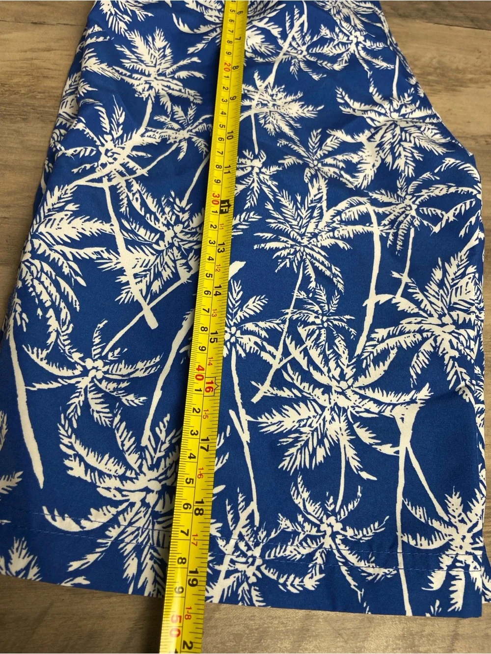 NWT Brooks Brothers Blue Palm Trees Lined‎ Swim Trunks Pockets Boys sz 12